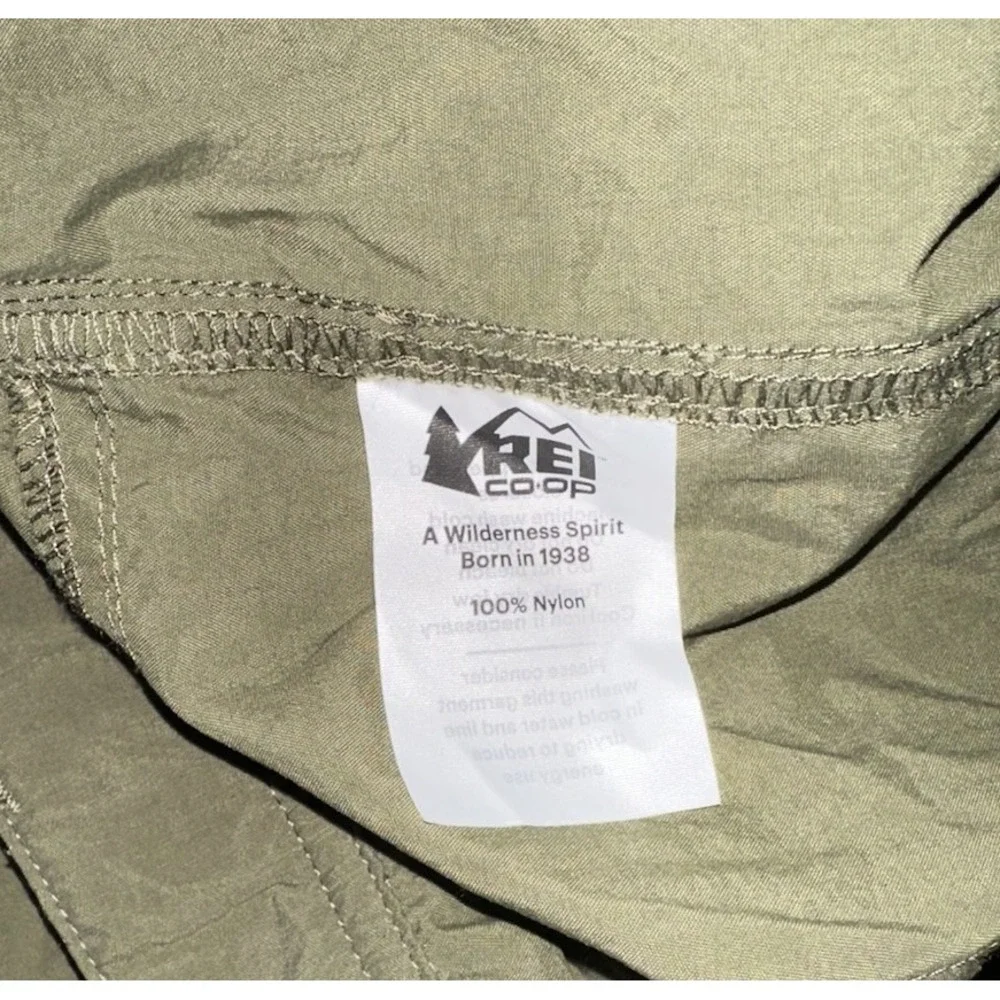 REI Men's‎ Co Op Green Cargo Shorts S40 Hiking Fishing Outdoor Ripstop Nylon